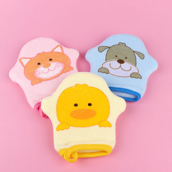 Super Soft Cotton Baby Bath Shower Brush Cute Cartoon Animal Modeling Sponge Powder Rubbing Towel Bath Ball Brush For Baby