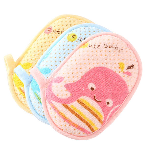 Random Newborn Baby towel accessories Infant Shower Sponge Cotton Rubbing Body Wash cute child Brush bath brushes sponges rub