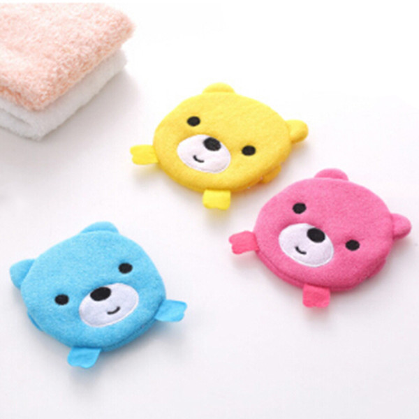 Baby Bath Shower Brush Cartoon Super Soft Animal Modeling Sponge Powder Rubbing Towel Ball For Baby Children