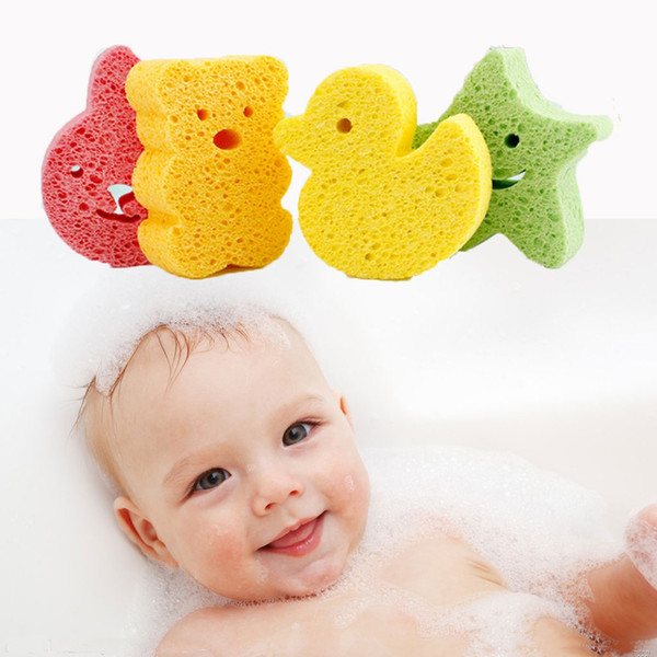Cute Cartoon Baby Bath Sponge Soft Bathing Towel Shower Sponge Lovely Soft Cotton Brush Kids Cotton Infant Skin Care Bath Towel