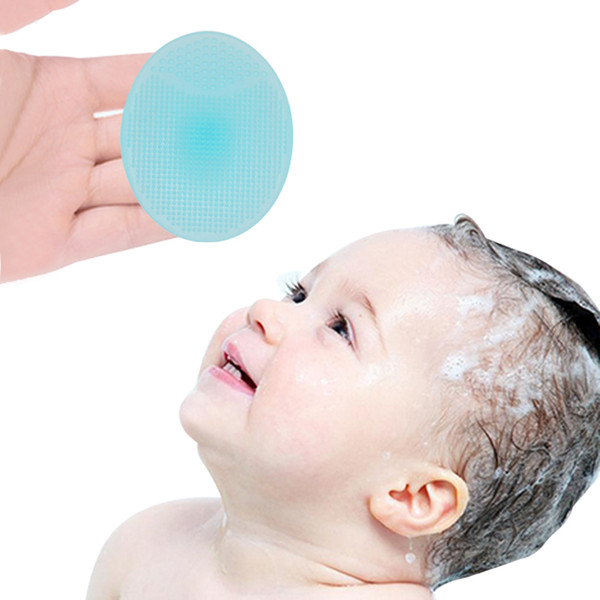 Infant Baby Medical Grade Silicone Bath Brushes Baby Head Facial Massager Cleaning Wash Shower Brush
