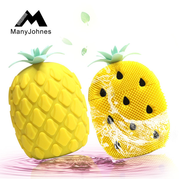 Body Massager Brushing Silicone Pineapple Scrubber Body Washing Bath Rub Soft Cleaning Skin Brush Bathroom Accessories