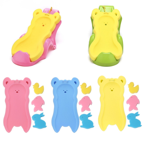Soft Newborn Anti-slip Sponge Pad Baby Bath Tub Bathing Pad Infant Shower Bath Mat Baby Care sponges presented