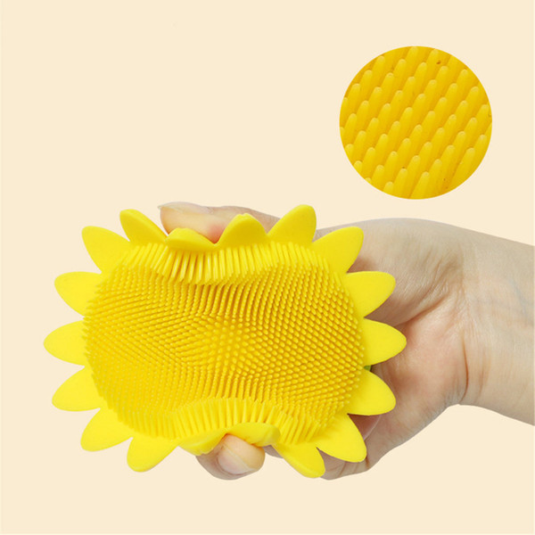 Bath Brushes Wash Pad Face Exfoliating Facial Clean Brush Shower Bath Baby Kids Cute Brush silicone shampoo hair care