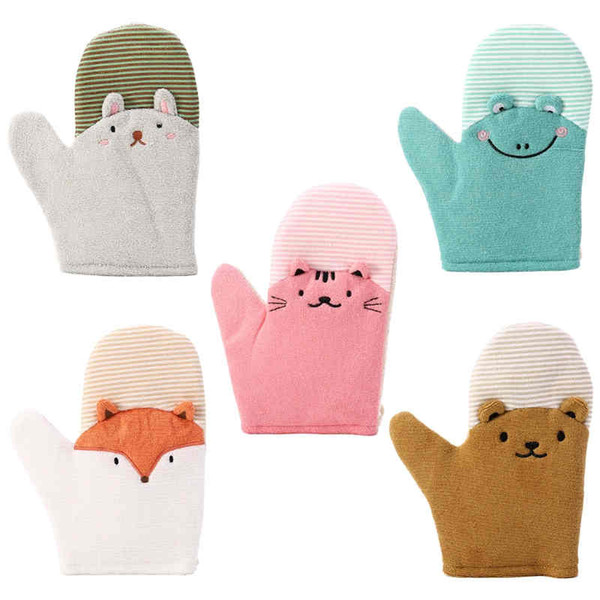Baby Shower Sponge Bathtub Ball Towel Cute Glove Shape Scrubber Newborn Bathroom