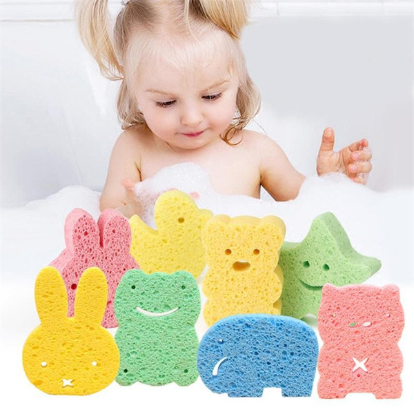 Baby Kids Bath Brushes Sponge Animal Pattern Children Shower Product Baby Care