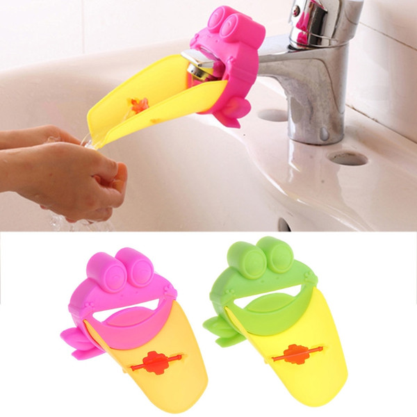 New 1Pc Bathroom Sink Faucet Extender Cute Frog Shape For Children Kid Baby Washing Hand