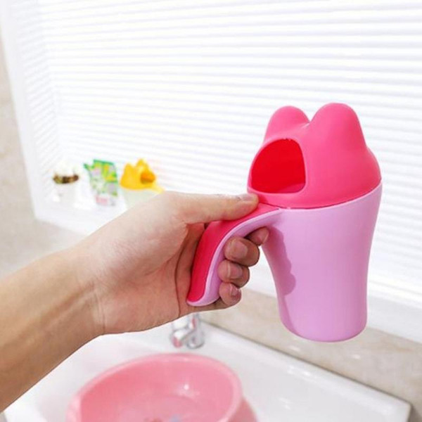 Baby Cartoon Cat Shampoo Cup Child Shower Spoon Shampoo Water Spoon Bath Kids Toy