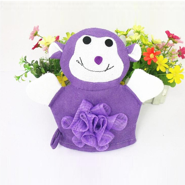 1Pc Baby Bath Cute Animal Shape Cotton Bath Brush Cartoon Gloves Baby Children Accessories Children's Glove