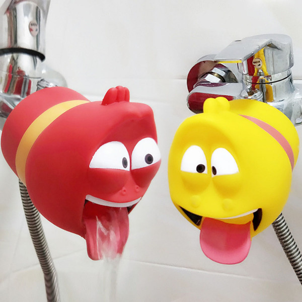 Funny Cartoon Kitchen Tap Faucet Extender Water Sink Bathroom for Kids Hand Washing Extender Children Washbasin Bath Brushes