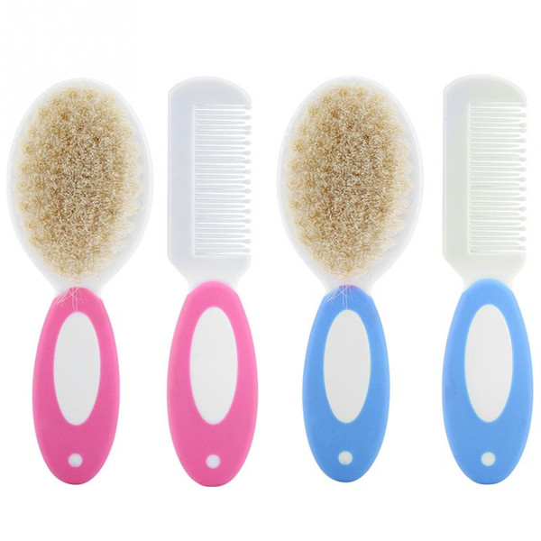 1Set Baby Hair Soft Comb Brush Newborn Care Nursing Supplies Bathing Washing Bristle Round Safe Professional Head Massage