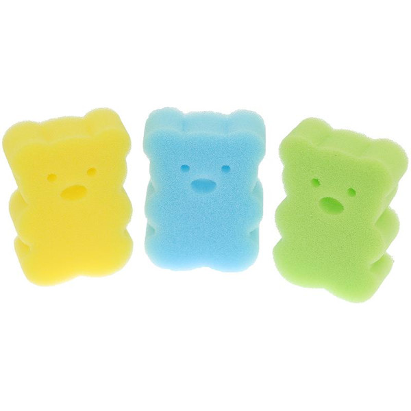 5 Pcs Newborn Cartoon Rub Baby Bath Sponge Essential Random Color