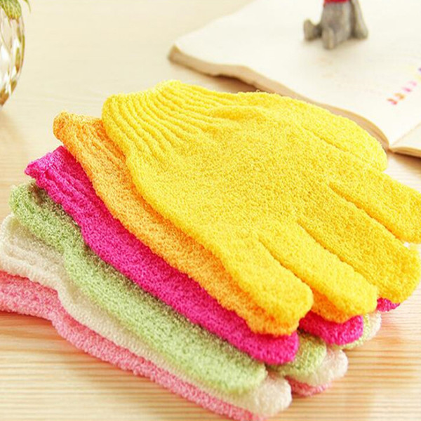 1Pcs 17*10cm Kids Soft Baby Bath Btushes Nylon Solid Baby Bath Brushes Five Fingers Gloves Newbron Shower Product Towels