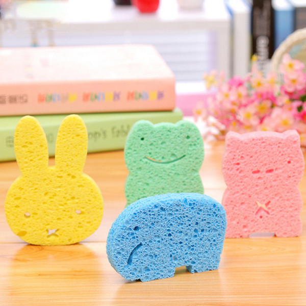 Cute Newborn Baby Soft Sponge Cartoon Bear Shape Bath Brushes Baby Bath Infant ShowerTRQ0158