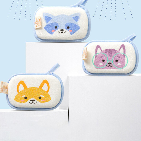 Kawaii Cartoon Baby Bath Brush Soft Sponge Baby Shower Sponge Cartoon Animal Bath Shower Body Care