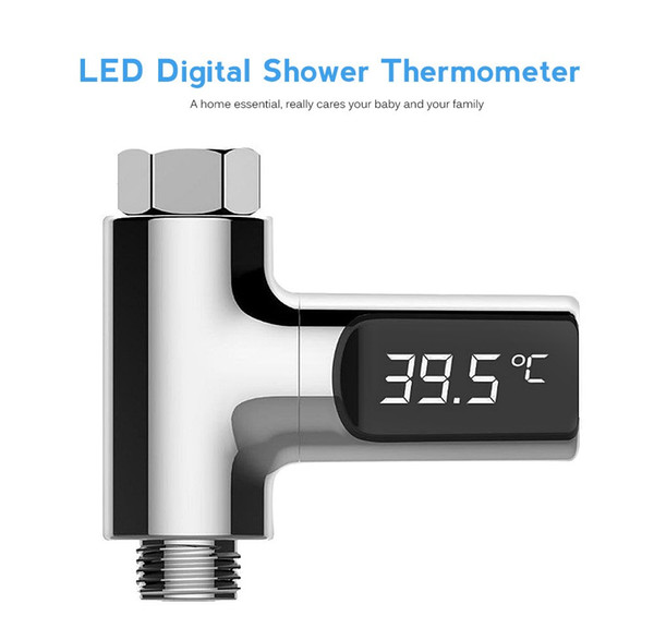 Led Display Water Shower Thermometer LED Display Home Water Shower Thermometer Flow Water Temperture Monitor ER753