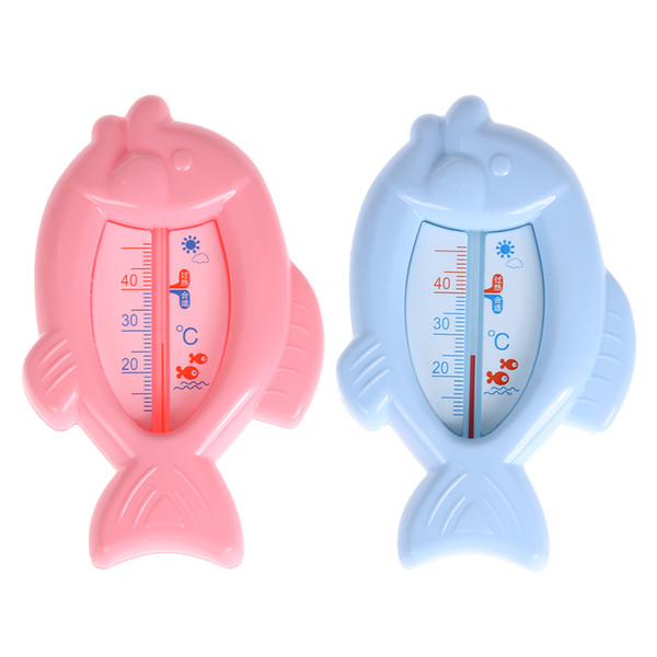 Lovely Baby Bath Thermometers Toy Floating Water Thermometers Float Fish Shaped Safe Plastic Tub Watering Sensor Thermometer free shipping