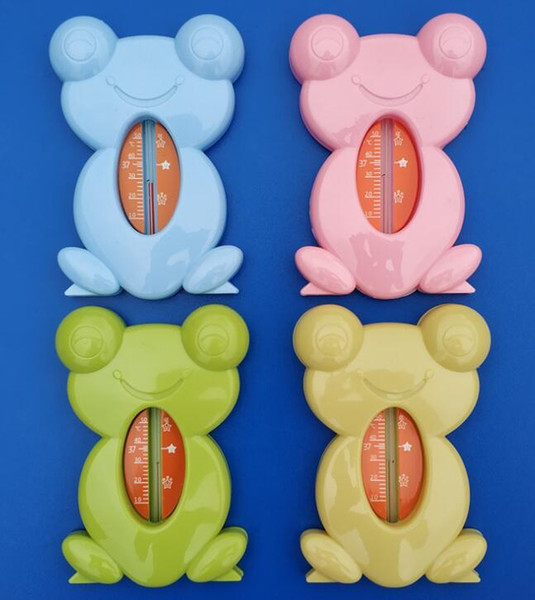 Both Wet And Dry Safty Baby Cartoon Small Frog Water Thermometers Frog Baby Thermometers Pink Blue Green Animal Babies Bathing Thermometer