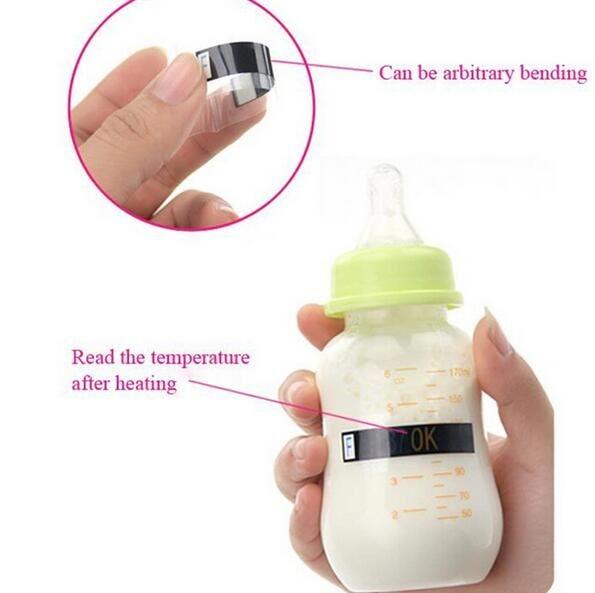 Infant Baby Milk Bottle Temperature Test Paper Strip Thermometer Sticker Babies Safely Thermometers Temperature Measuring Card