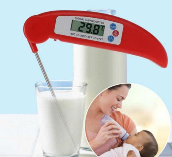 Multifunction New Products Portable Folding Stainless Steel Probe Fast Digital Electronic Food Cooking Barbecue Meat Baking Household Thermo