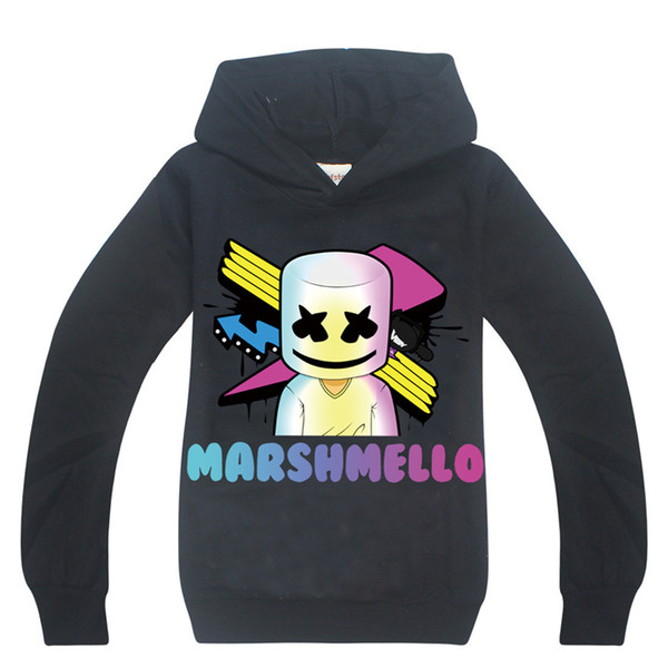 DJ Marshmello Mask Music Hoodies 4 Colors 6-14y Kids Boys Cartoon Printed Hoodies Sweatshirts kids designer clothes boys Kids Clothes ZY1216