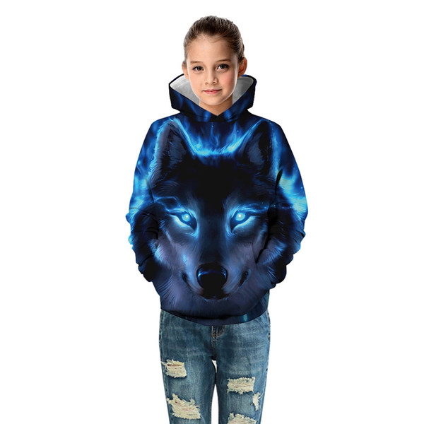 Sweatshirt Pocket Pullover Hoodie For Baby Top Kids Girl Boy Galaxy Fleece Print Cartoon Children Casual Hoodies New Clothes