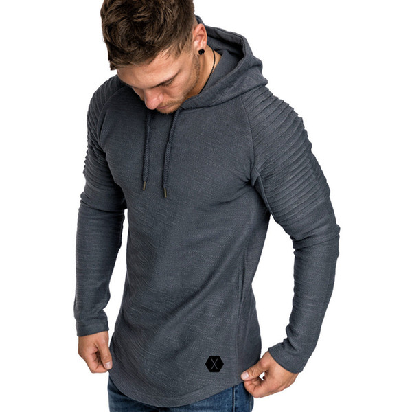 Men Hoodie Autumn Male plicated Long Sleeve hooded drawstring Streetwear Hoodies Sweatshirt Hip Hop Pullover LJJA3272-4