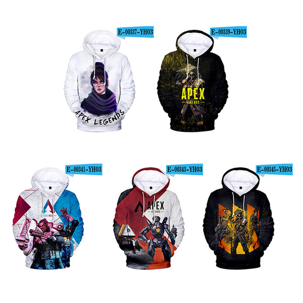 Apex Legends New Adult and Kids Full Color 3D Digital Apex Legends Hero Digital Print Spring and Summer Hooded hoodie W950305D 20pcs