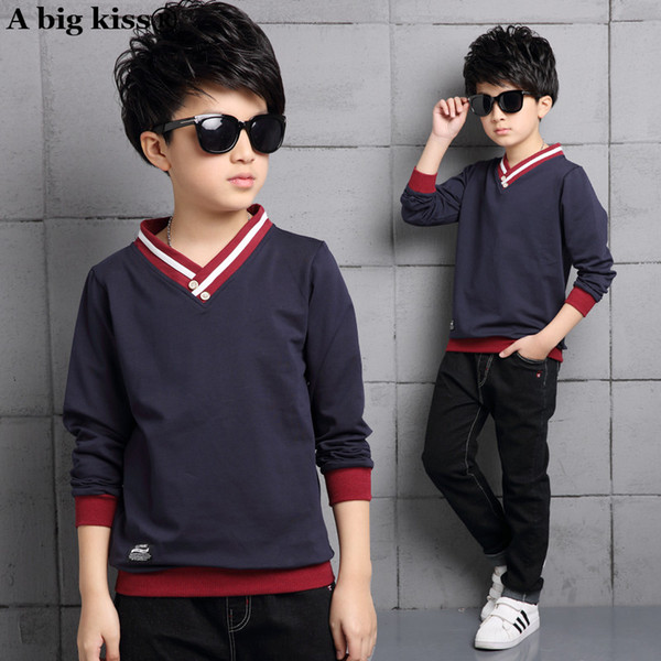 Children's Clothing Child Male Child Spring and Autumn 2019 Basic Shirt Child Men's Sportswear Clothing Sweatshirts
