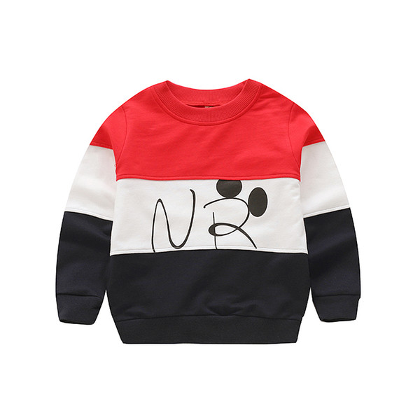 New Baby Boys Sweatshirt Cotton T Shirt For Boy 2 Colors Spring Autumn Tops For Kids Tees Shirt Children Outwear 2-8 Years