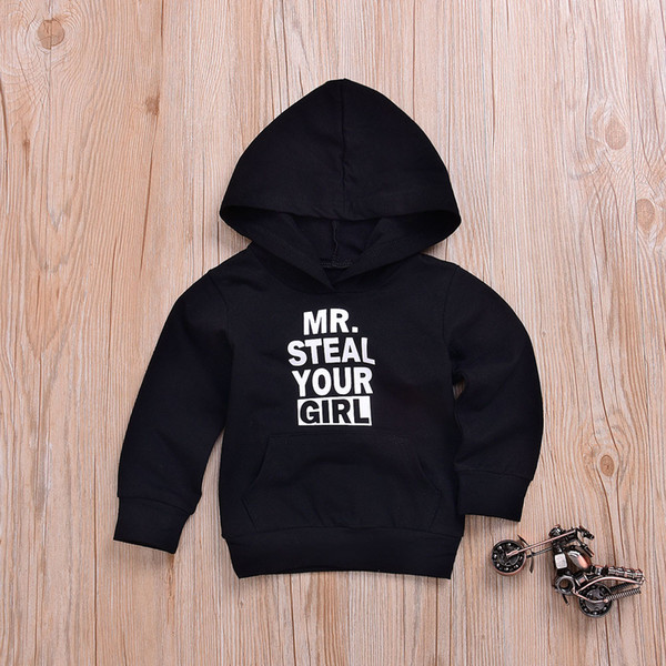 Hoodie sweatshirt baby boy baby girl fashion Toddler Infant Baby Boys Girls Letter Print Hooded Tops Pullover Sweater Outfits