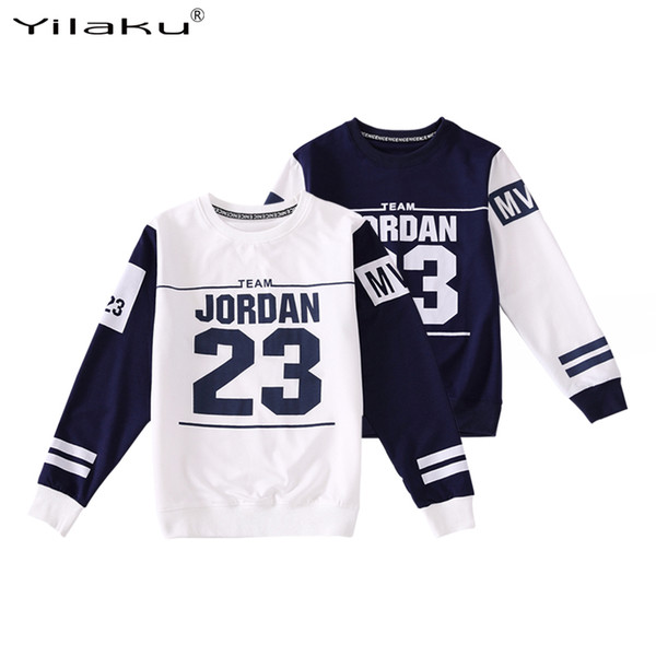 Yilaku kids sweatshirt boy long sleeve autumn boys sweatshirt Letter number 23 printing baby sweatshirt boys clothes white CG365