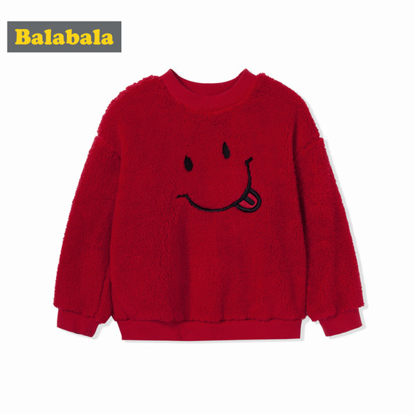 balabala fleece sweatshirt for children long sleeved solid hoodies for boys girls casual clothes tops clothes costume