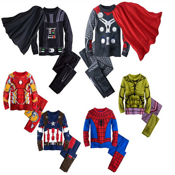 Baby Boy Cosplay Clothes Cotton Cartoon Baby Pajamas Kids Iron Bat Spider Costume Boys Baby Outwear