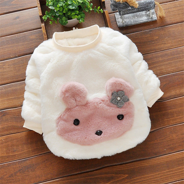 Winter Baby girls warm hoodies Sweater coat toddlers thicken sweatershirts infants outerwear Clothes