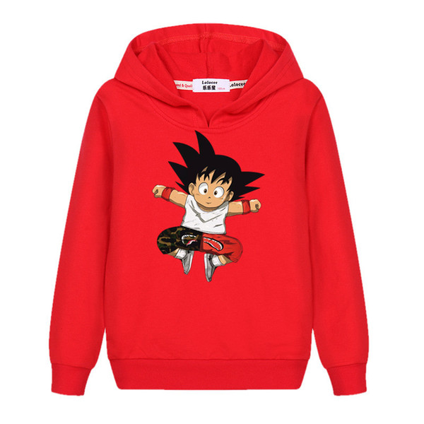 New Cartoon Fashion Children's Sweater Boy Dragon Ball GOKU Hoodie Long Sleeve Cotton Clothing baby girl Anime Print Sweatshirt