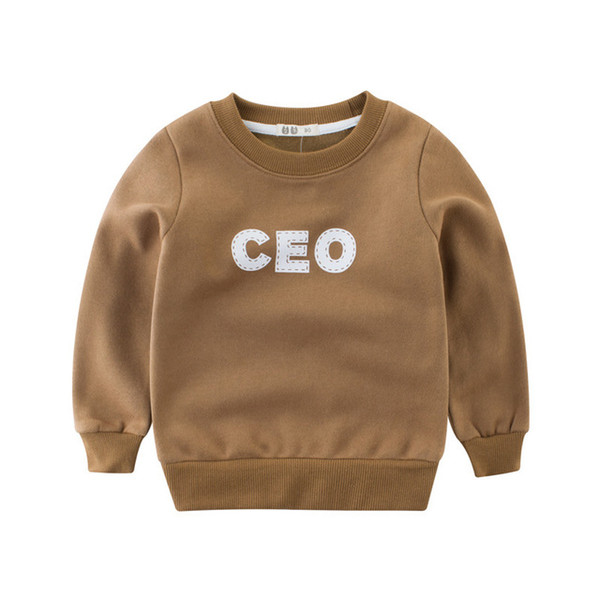 2019 autumn and winter Kid Letter Infant Girls Sweatshirts Kids Boys Fleeces Hoodies Long Sleeve Cotton Children Boys T-shirt clothes