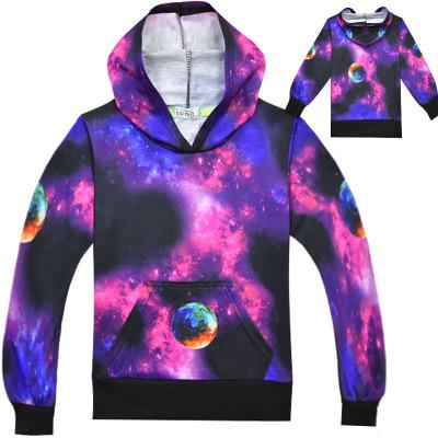Boy's hoodie children's jacket new earth print cuhk boy's sweater long sleeve