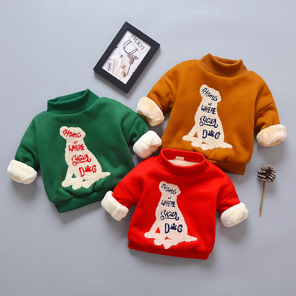 good quality 2019 New Winter Boys girls hoodies Sweatshirt Kids Warm Thick Sweats infants winter clothing