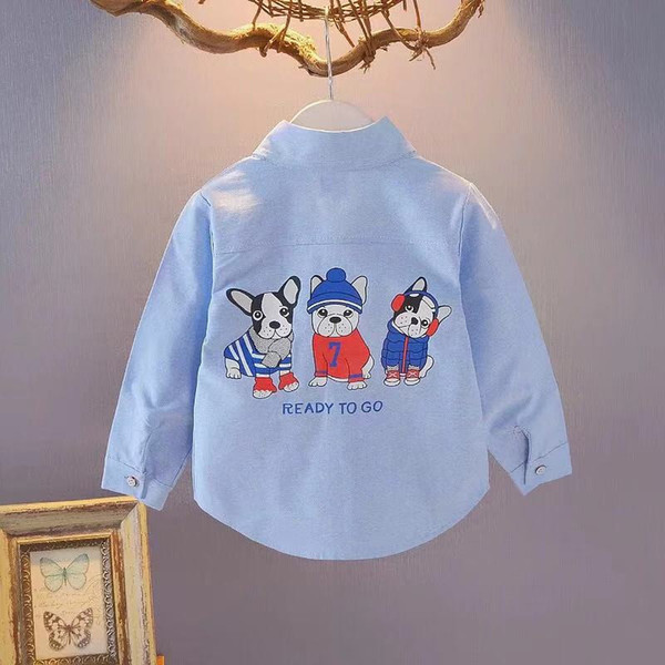 Toddler Boys Shirts Clothes Baby Boy Spring And Autumn Cotton Long-sleeve Shirts Cotton Casual Cartoon Boys Shirts