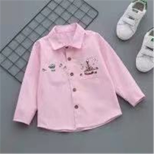 2019 Brand Boys Shirt High Quality Little Gentleman Long Sleeve Plaid Shirt Suit Kids Swing Bear Children Cotton Clothing
