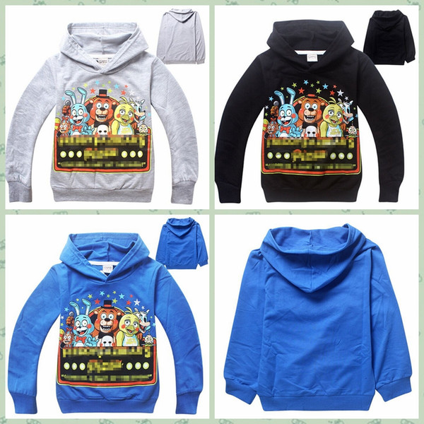 Retail new children Five Nights at Freddy's hoodies boys hooded sweatshirt kids spring autumn outerwear coat fashion clothing