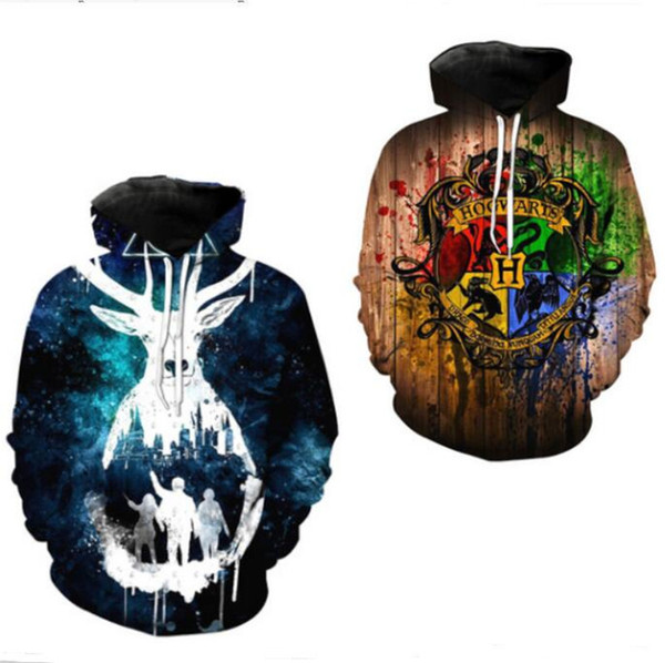 Harry Potter 3D Hoodies Men Women Sweatshirts Sweater 3D Print Hooded Pullover Coat Unisex Hip Hop Hoodie Streetwear Magic Sweatshirt Tops
