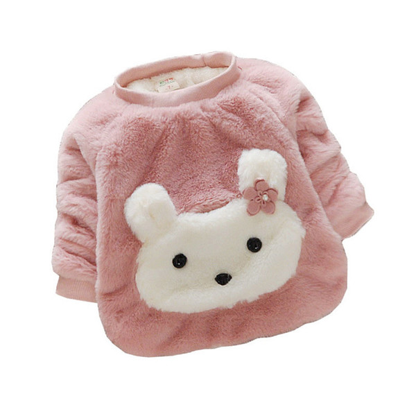 BibiCola Girls Hoodies New Winter Girls Cardigan Sweatshirts Clothes Kids Autumn Cartoon Thick Warm Velvet Hoodies For Girls