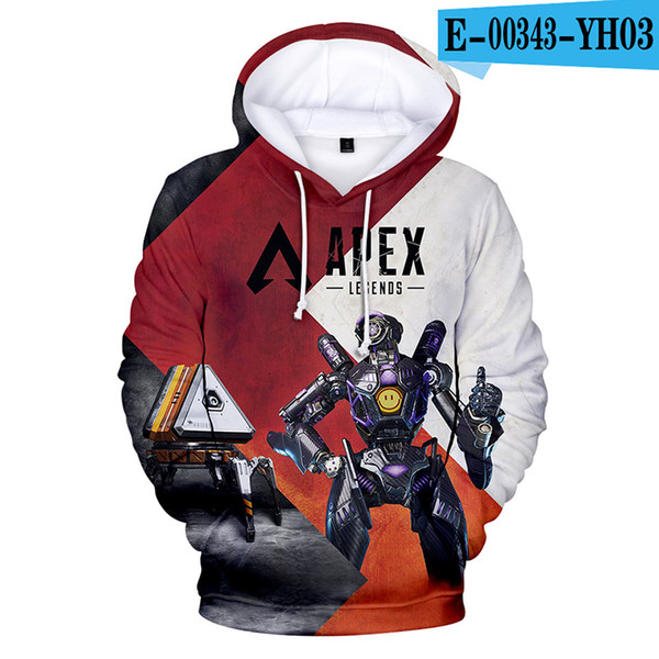 Apex Legends New Adult and Kids Full Color 3D Digital Apex Legends Hero Digital Print Spring and Summer Hooded hoodie TC190305W