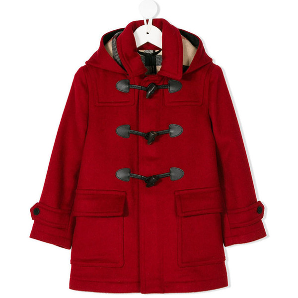 Boys 60% Woolen jacket for Winter Quality Warm Elegant kids Coat Fall Overcoat Children's Clothing Cotton Padded Puffer