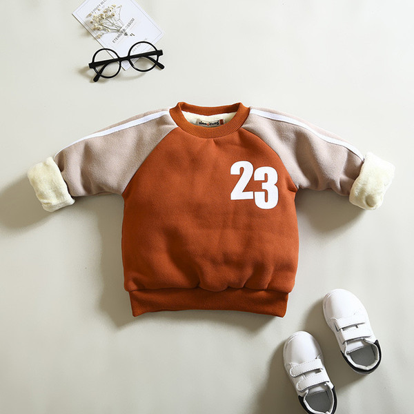 good quality autumn winter kids thicken warm sweatershirts coat outfits fleece velvet kids boy outwears for baby outfit clothing