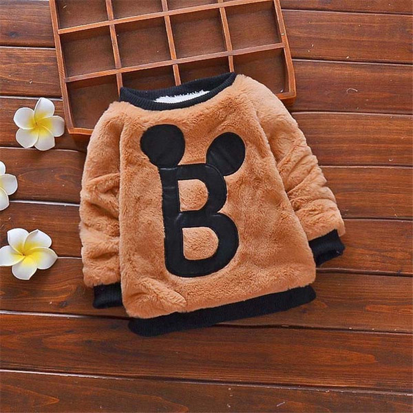 good quality Baby Boys Winter Sweatershirts Boys Warm Velvet Hoodies Infants Thick Pullover Toddler Autumn Clothing Sweatshirts
