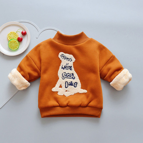 New Winter Boys Thick Hoodies Sweatshirts baby Boys Sweatshirt Warm Kids Clothes Long Sleeve T-shirts Children Clothing Hoodies