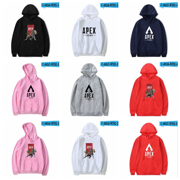 Apex legends cotton hoodies big boys sweatshirts solid pure color men fashiaon jacket outwear 30 colors casual hooded jumper clothing